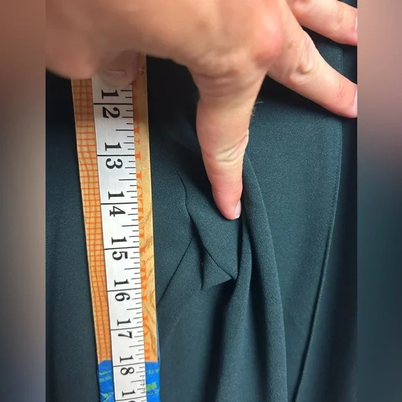 NWT Donna Morgan Elegant Dark teal Green Jumpsuit Preofessional Career Size 14 - Picture 7 of 14